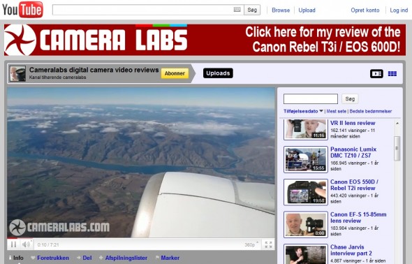 Cameralabs - Digital Camera Video Reviews @ Youtube