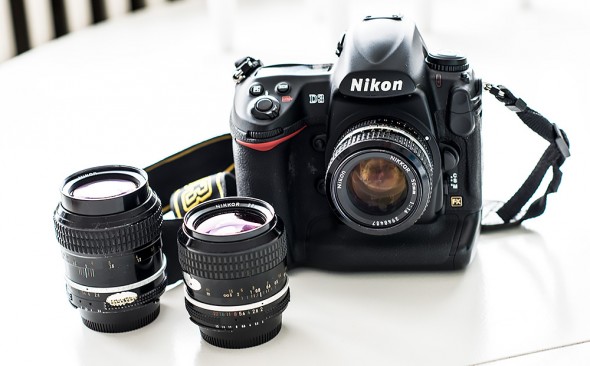 Nikon D3 med manuelle objektiver