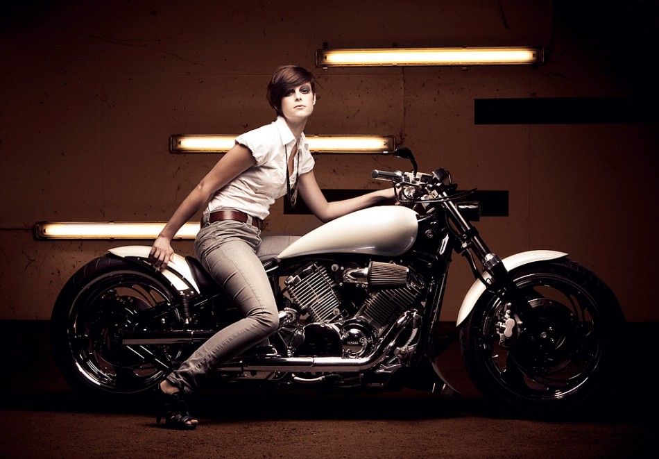 Motorcycle fashion photograph