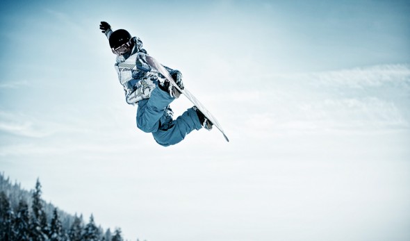 Snowboard i luften