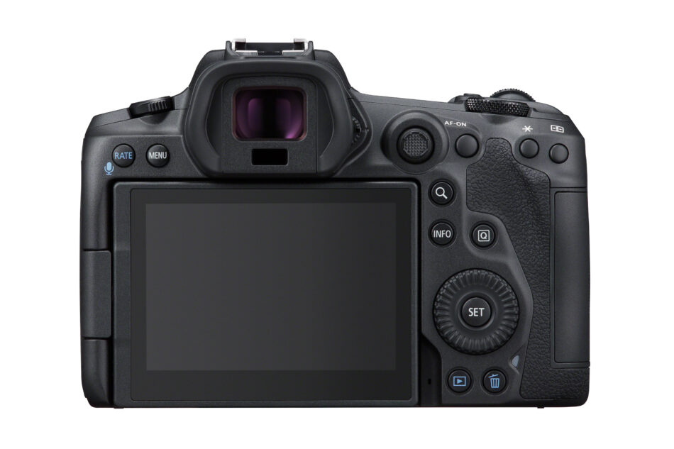 Canon EOS R5 - Bagside med joystik og scroll hjul