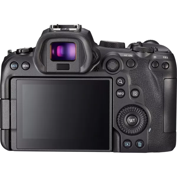 Canon R6 Bagside af kameraet