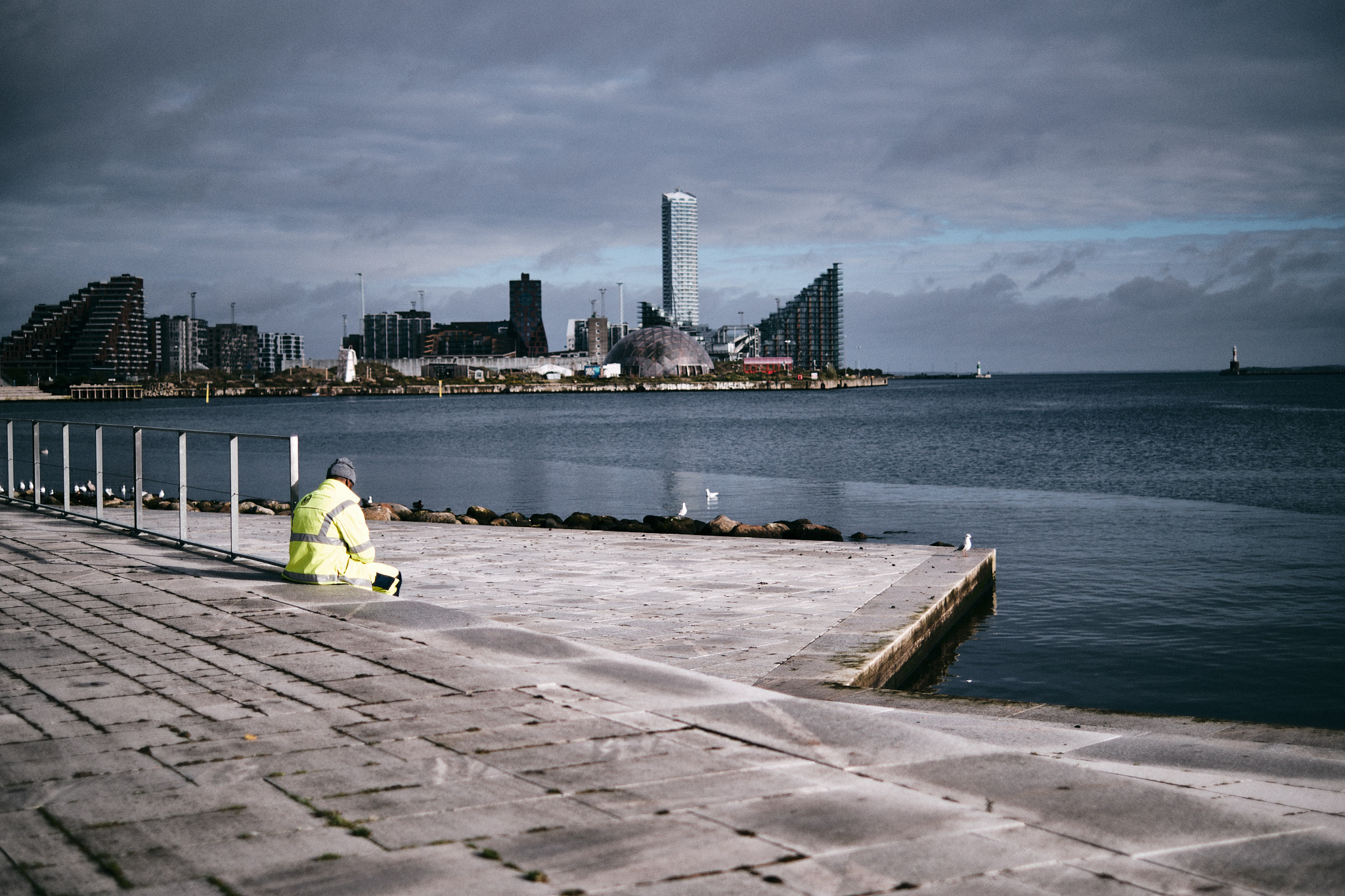 A view to a Break - Udsigt til en frokost pause på havnen i Aarhus