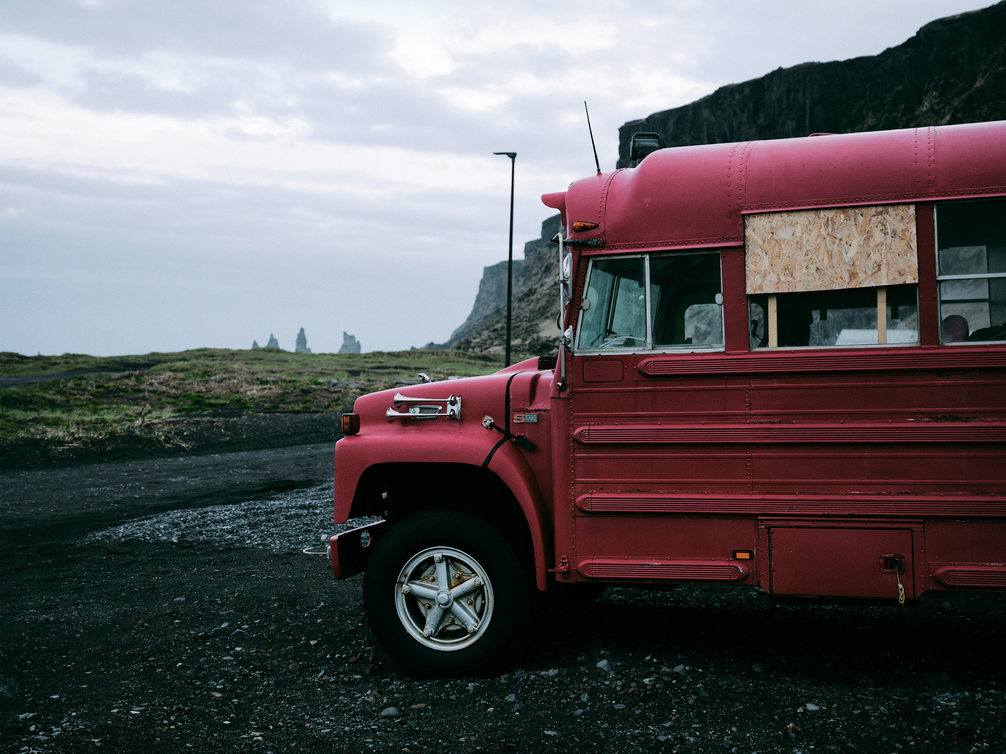 Strret foto på Island - Gammel bus